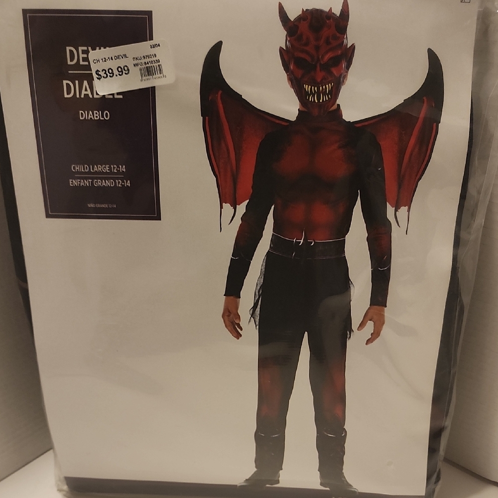 Devil Costume for Kids - Red and Black